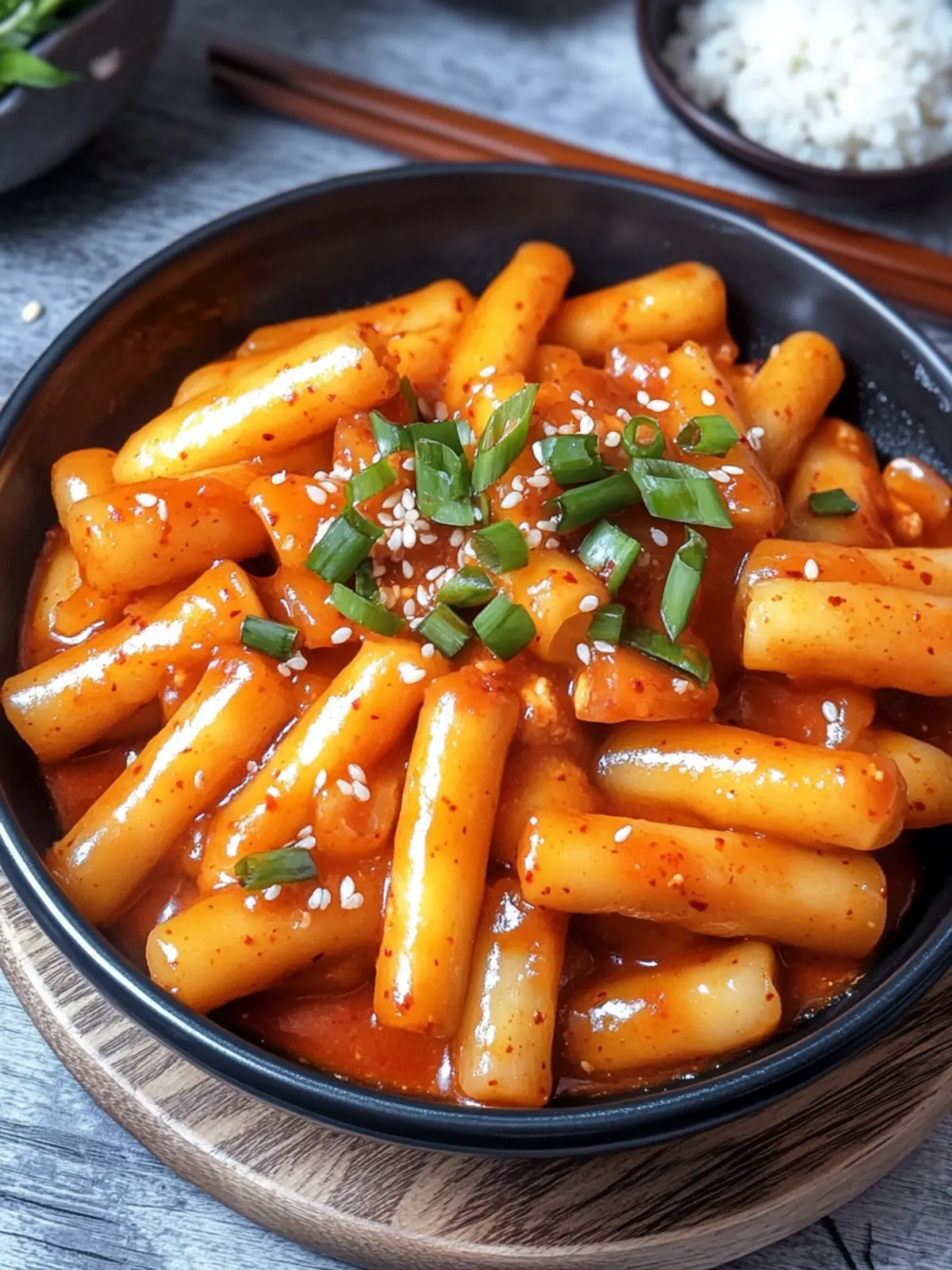 Spicy Korean Tteokbokki: Irresistible Chewy Rice Cakes Delight 4 Korean Tteokbokki (Spicy Rice Cakes)