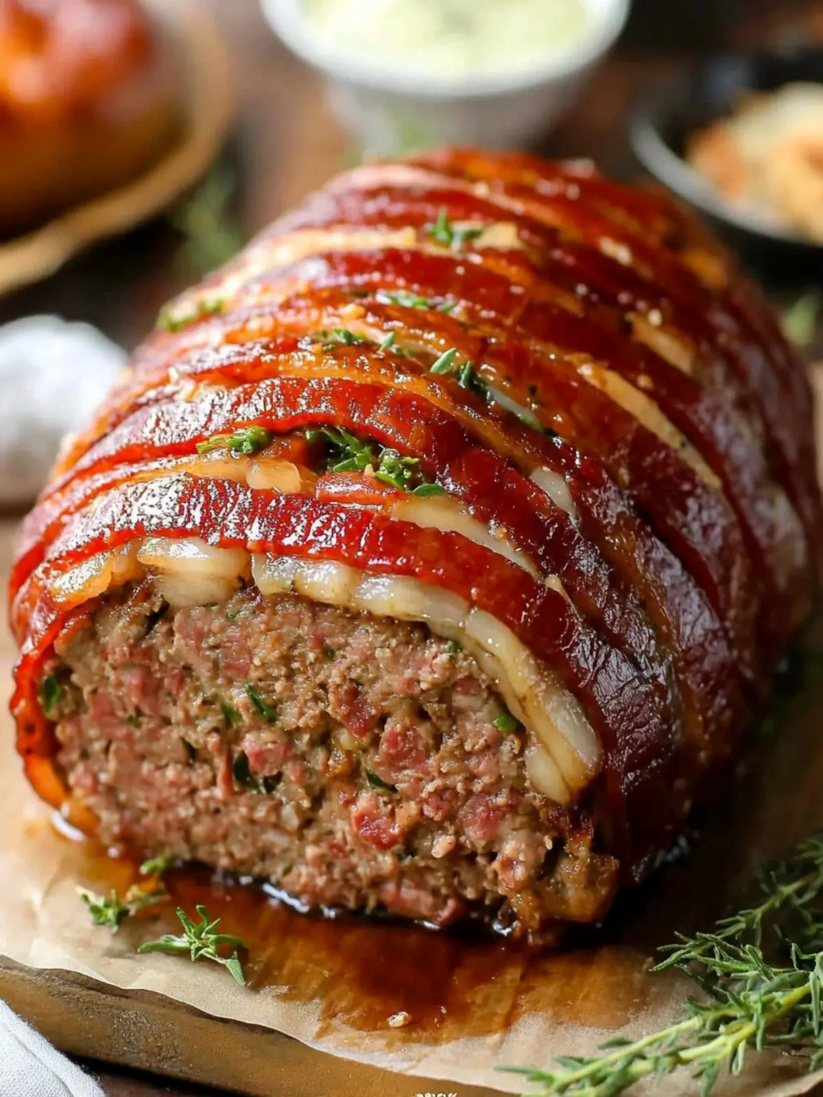 Savory Bacon Wrapped Meatloaf with a Tangy Glaze Delight 2 Bacon Wrapped Meatloaf