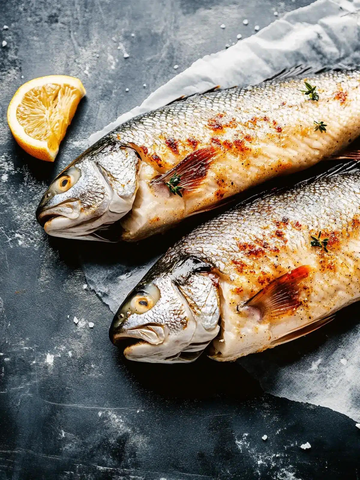 Grilled Australian Barramundi with Lemon Thyme Bliss 4 Australian Barramundi (Australian Sea Bass)
