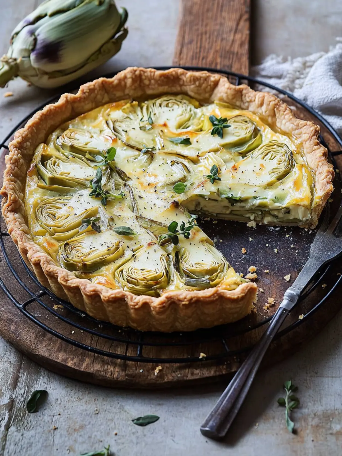 Irresistible Goat's Cheese, Leek, and Artichoke Quiche Recipe 3 Goat's cheese, leek and artichoke quiche