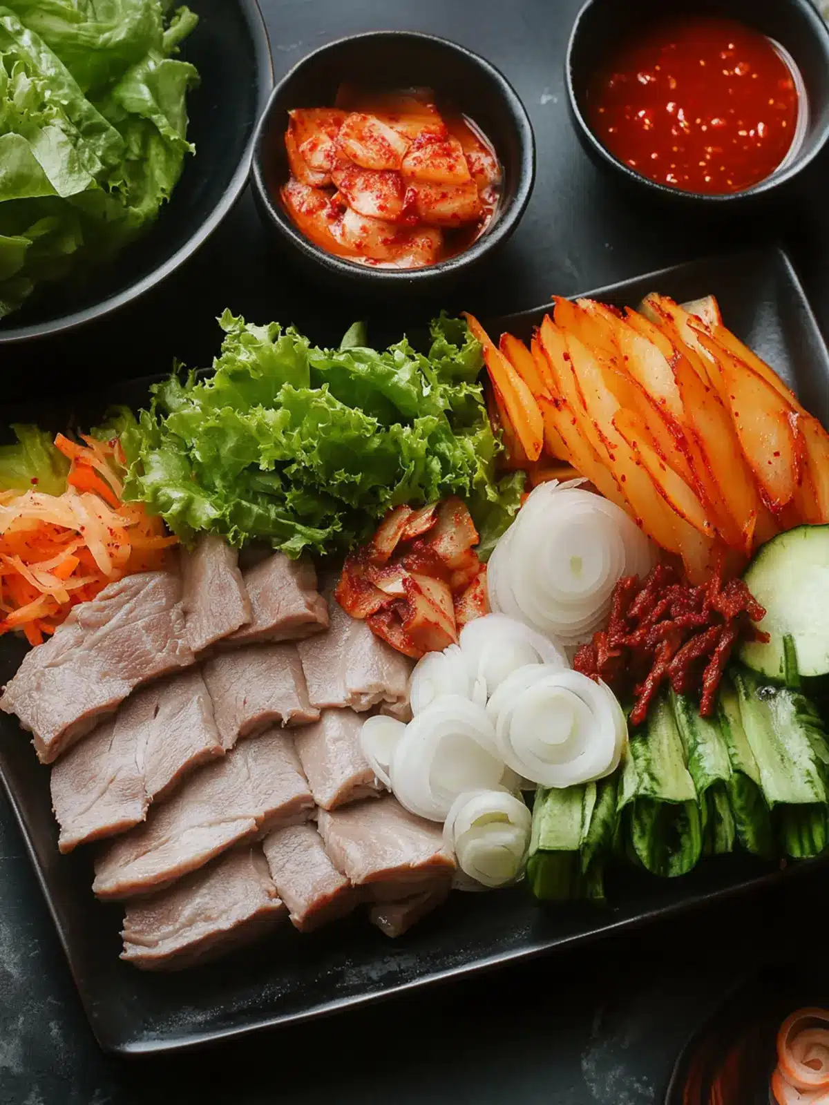 Delicious Korean Bossam: Perfect Boiled Pork Wraps for Sharing 2 Korean Bossam (Boiled Pork Wraps)