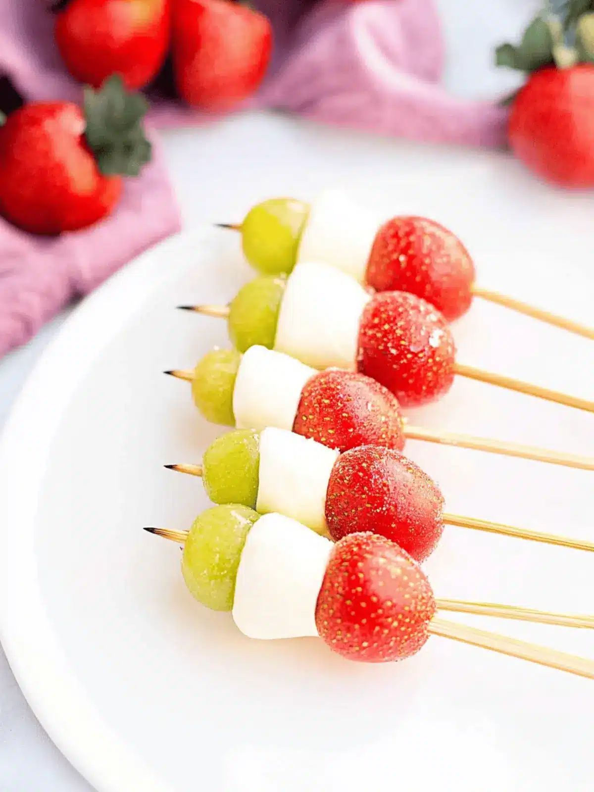 Grinch Fruit Kabobs: A Fun and Healthy Christmas Snack 4 Grinch Fruit Kabobs (Healthy Christmas Snack)