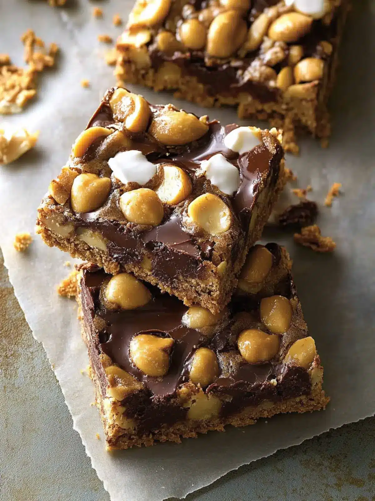 Gooey Chocolate-Peanut Bars: Irresistible Homemade Delight 2 Gooey Chocolate-Peanut Bars