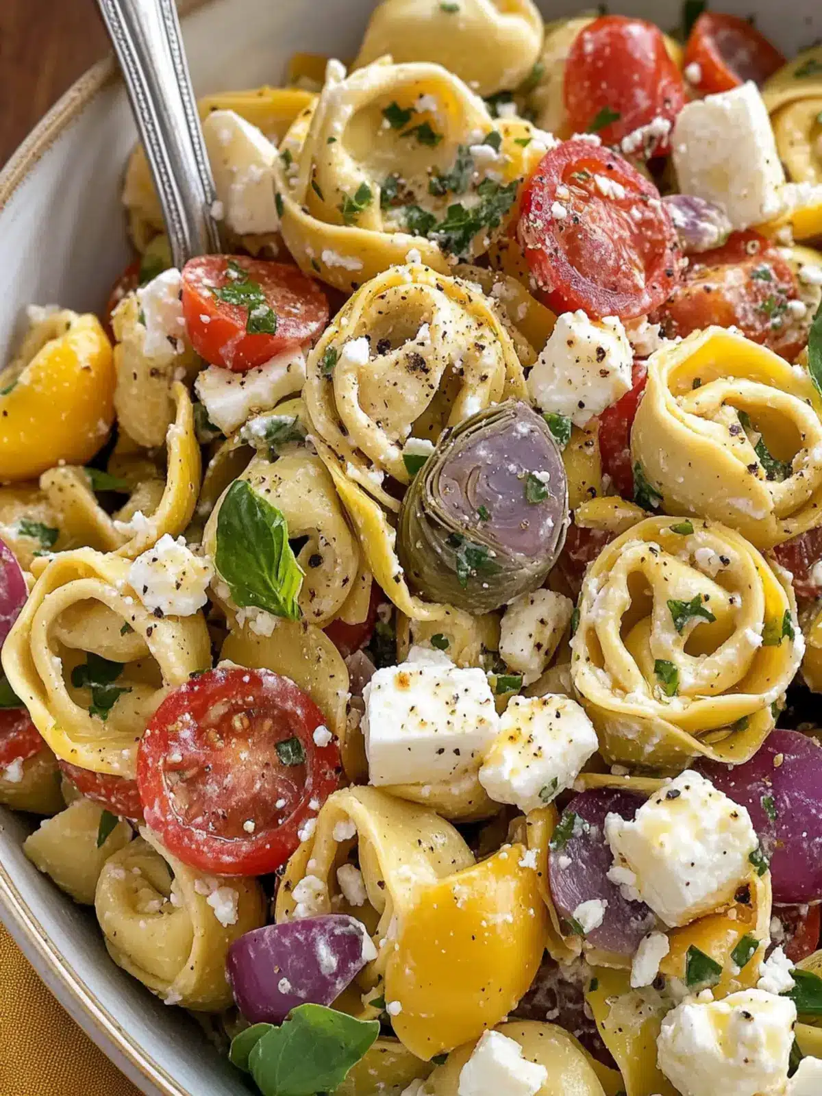 Mediterranean Tortellini Salad with Artichokes and Feta Bliss 3 Mediterranean Tortellini Salad with Artichokes and Feta