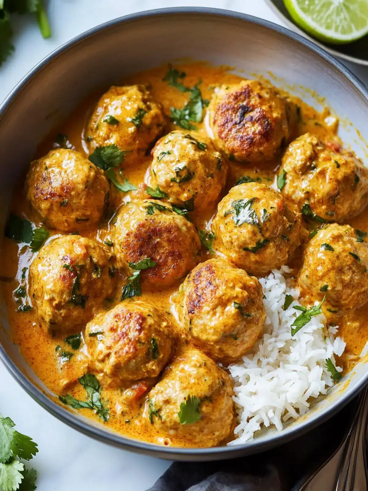 Coconut Curry Chicken Meatballs That'll Spice Up Dinner! 2 Coconut Curry Chicken Meatballs
