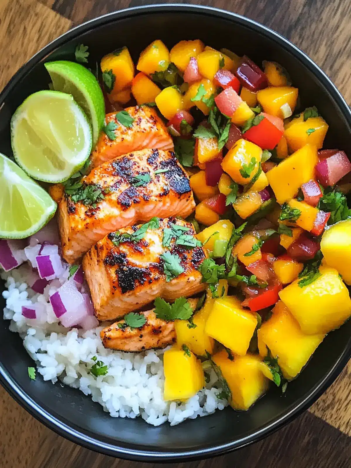 Mango Salsa Salmon Bowls for a Fresh, Flavor-Packed Dinner 2 Mango Salsa Salmon Bowls