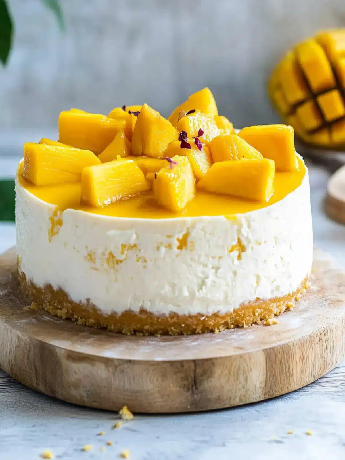 Creamy and Indulgent No Bake Mango Cheesecake for Summer Bliss 3 Creamy and Indulgent No Bake Mango Cheesecake