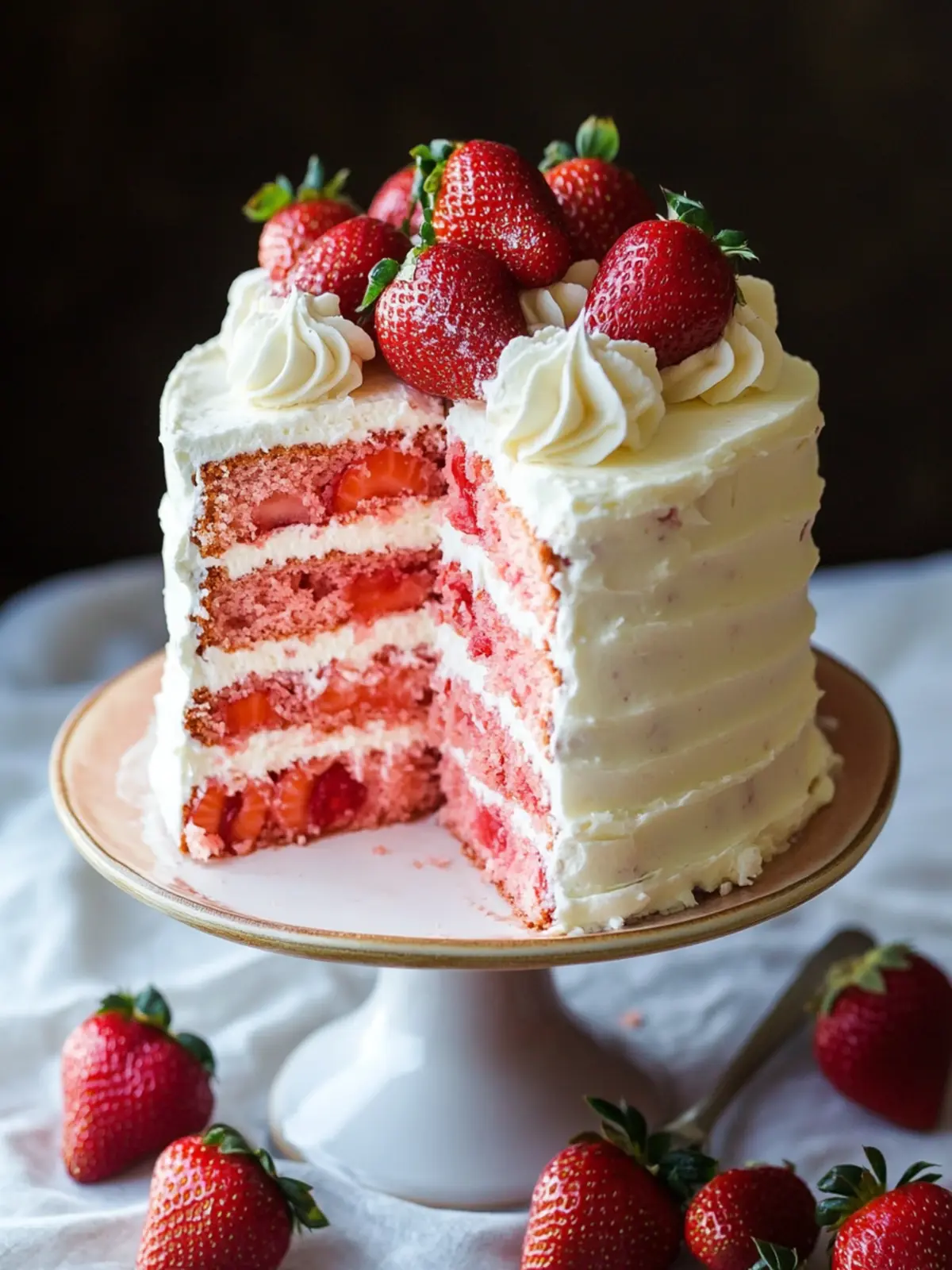 Made from Scratch Strawberries & Cream Cake for Spring Bliss 3 Made from Scratch Strawberries & Cream Cake