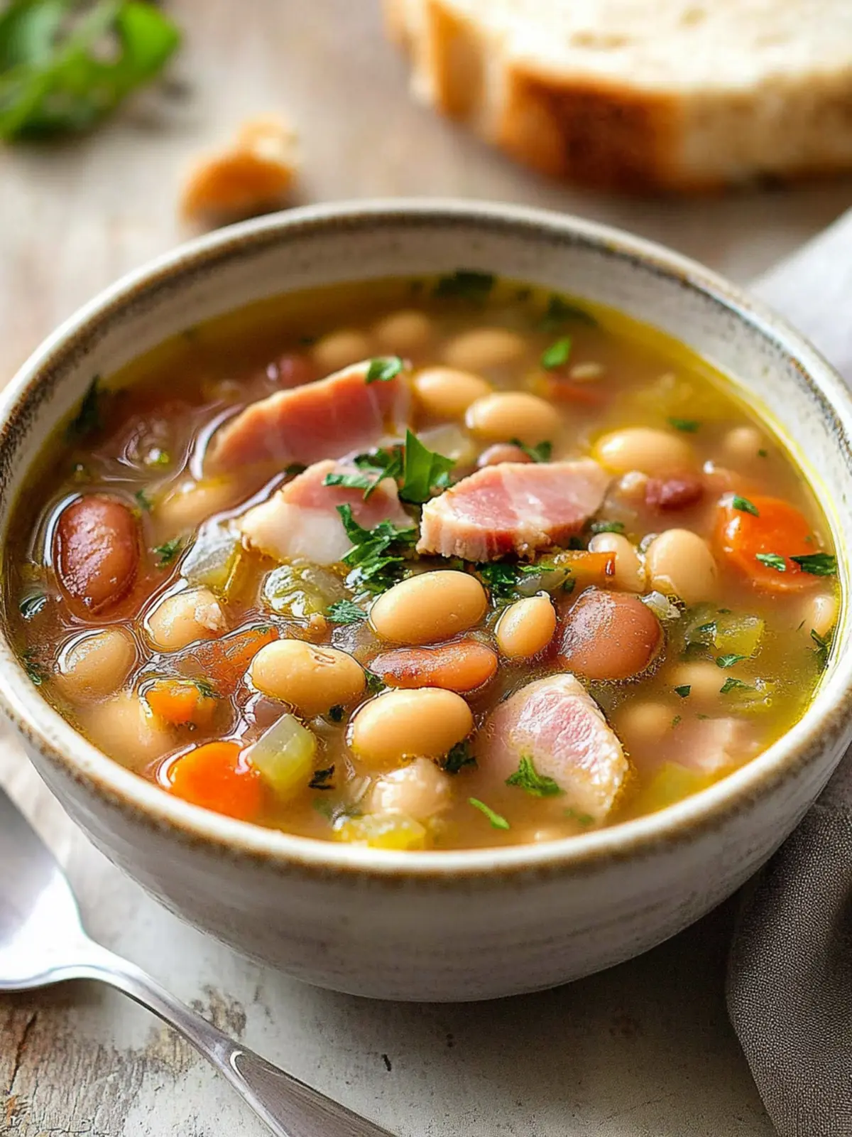 Savory Ham and Bean Soup: A Cozy Classic in 30 Minutes 2 Ham and Bean Soup