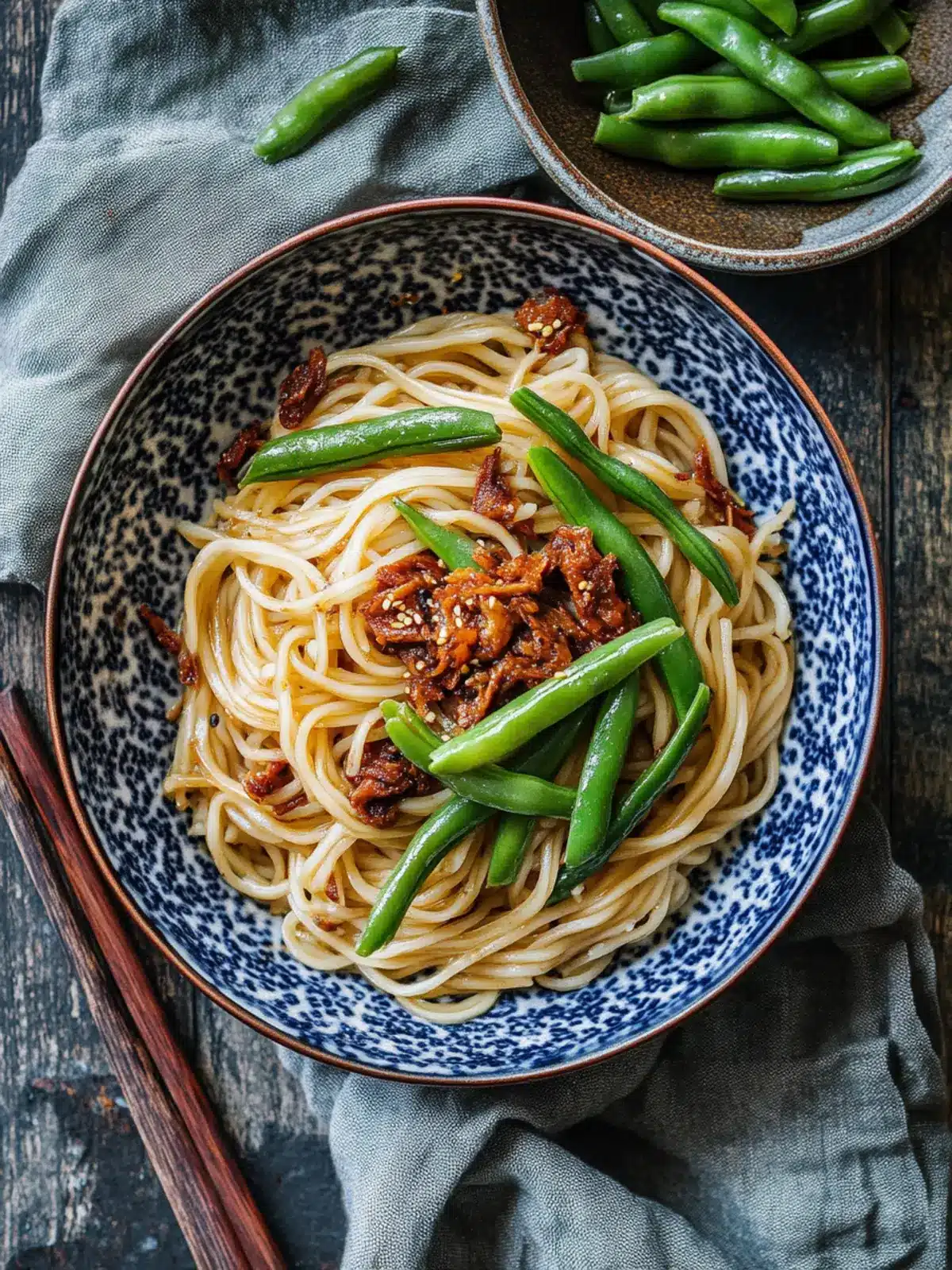 Savory Steamed Noodles and Green Beans for Family Comfort 2 Steamed Noodles and Green Beans (æè±çé¢)