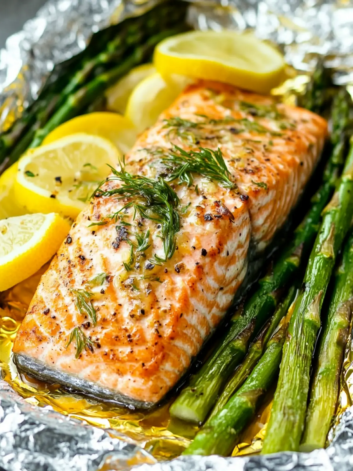 Foil Pack Grilled Salmon with Lemony Asparagus in 30 Minutes 4 Foil Pack Grilled Salmon with Lemony Asparagus