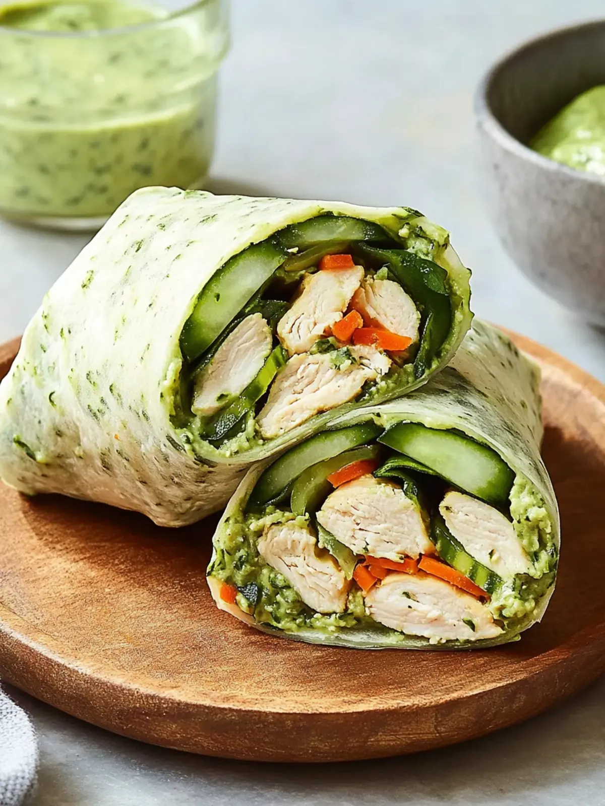 Savory Cucumber-Chicken Green Goddess Wrap in Just 10 Minutes 3 Cucumber-Chicken Green Goddess Wrap