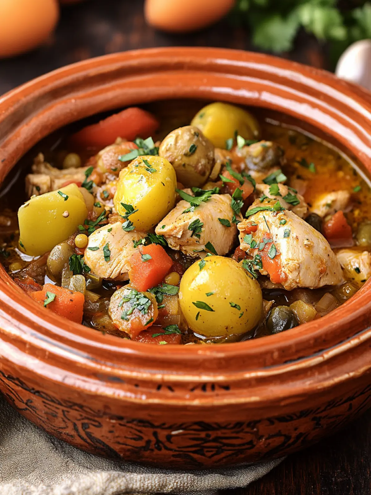 Savory Moroccan Chicken Tagine Stew for Cozy Evenings 2 Moroccan Chicken Tagine (Chicken Stew)