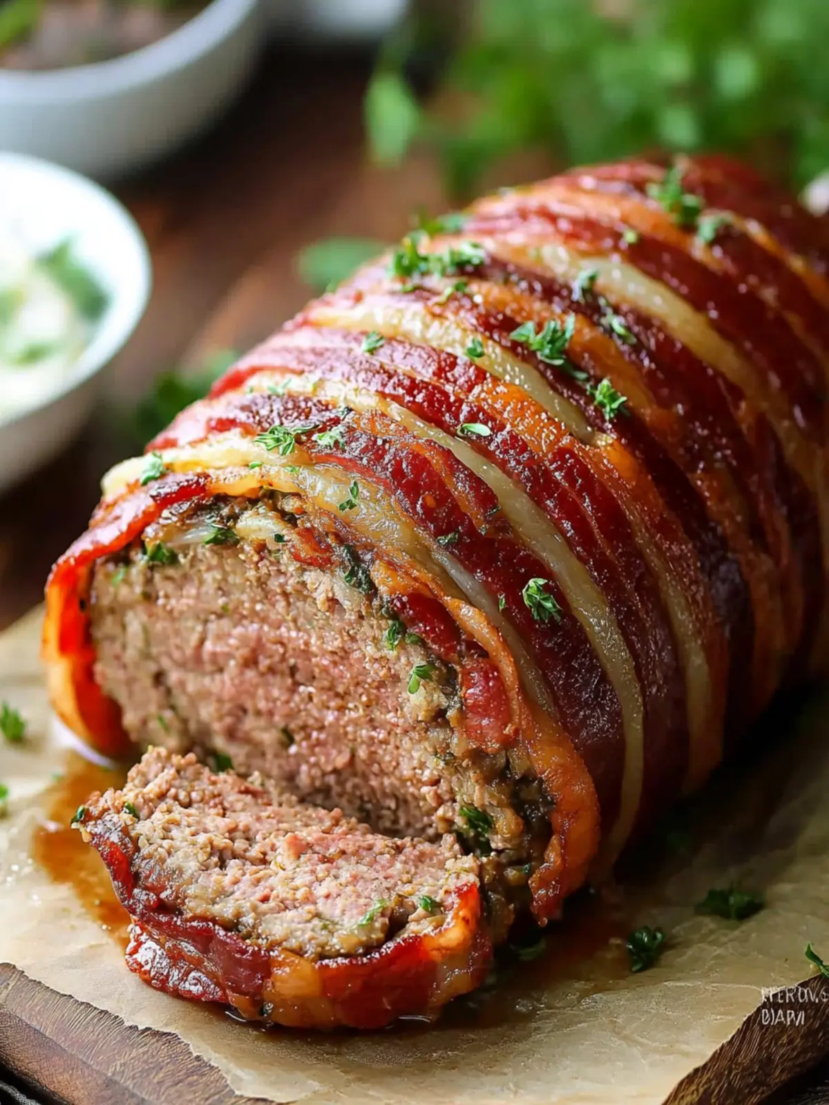 Savory Bacon Wrapped Meatloaf with a Tangy Glaze Delight 3 Bacon Wrapped Meatloaf