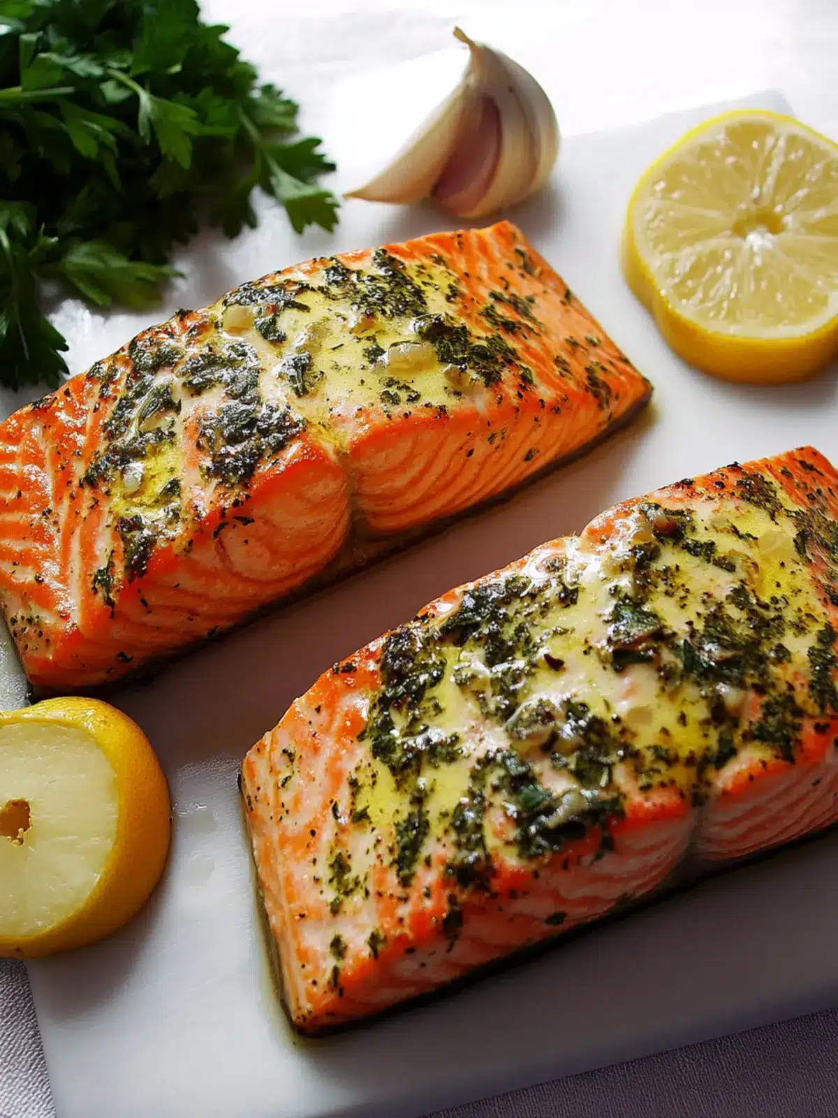 Irresistible Garlic-Herb Salmon in Just 20 Minutes! 2 Garlic-Herb Salmon