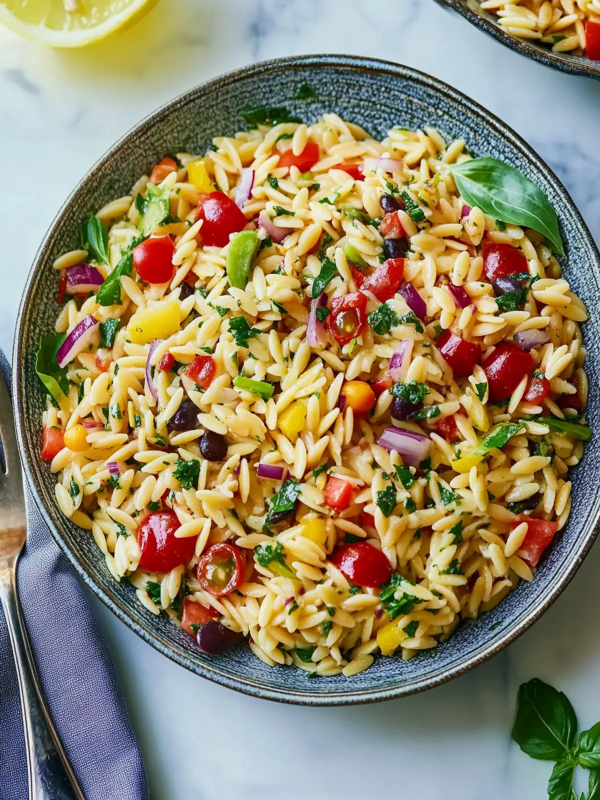 Brighten Your Day with Lemony Orzo Pasta Salad Delight 3 Lemony Orzo Pasta Salad