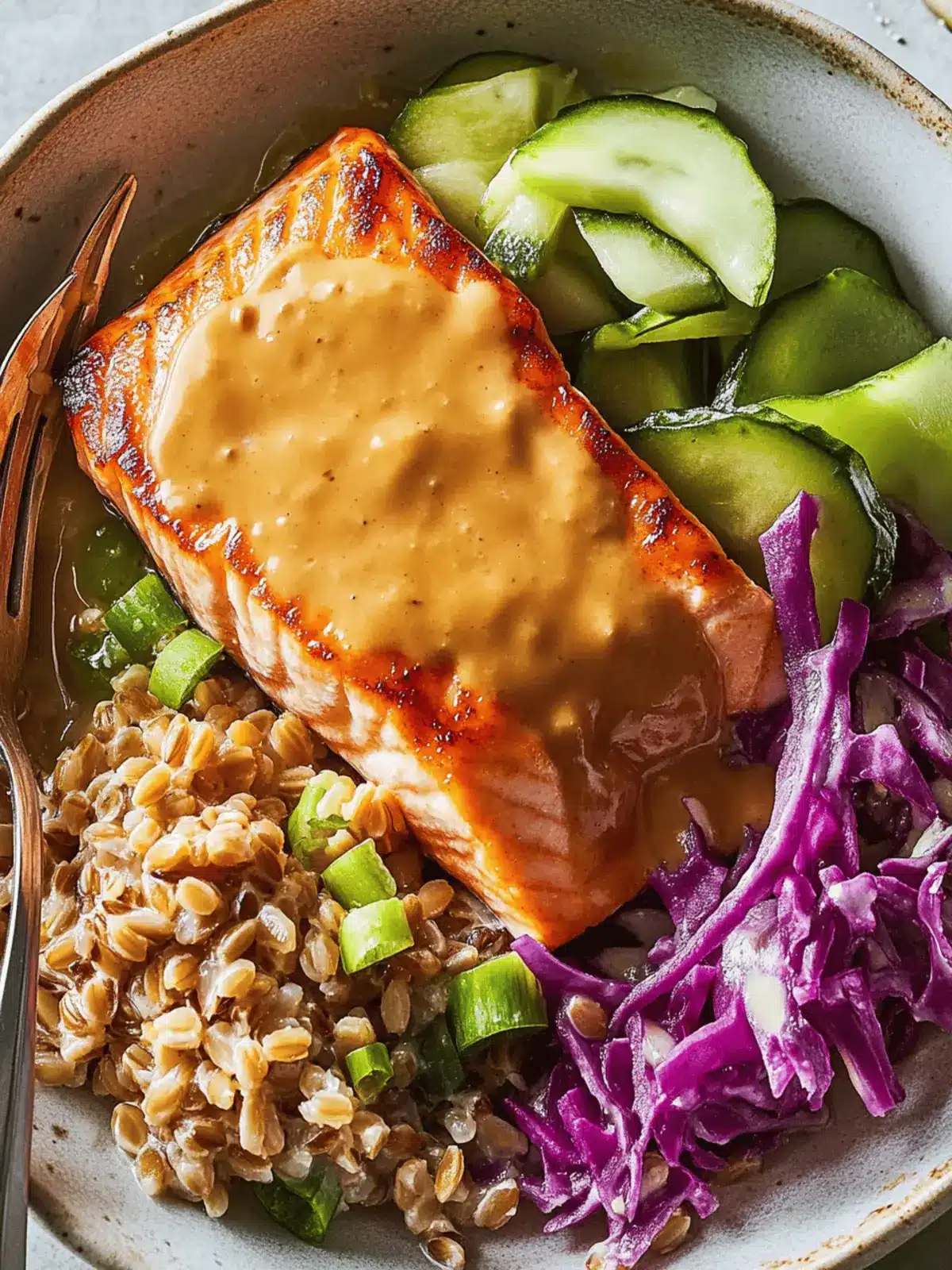 Savory Miso Salmon & Farro Bowl for Quick Gourmet Dinners 3 Miso Salmon & Farro Bowl