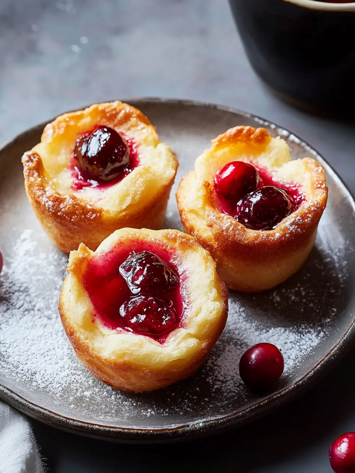 Mini Cranberry Popovers: Bake Up Holiday Cheer Today 4 Mini Cranberry Popovers