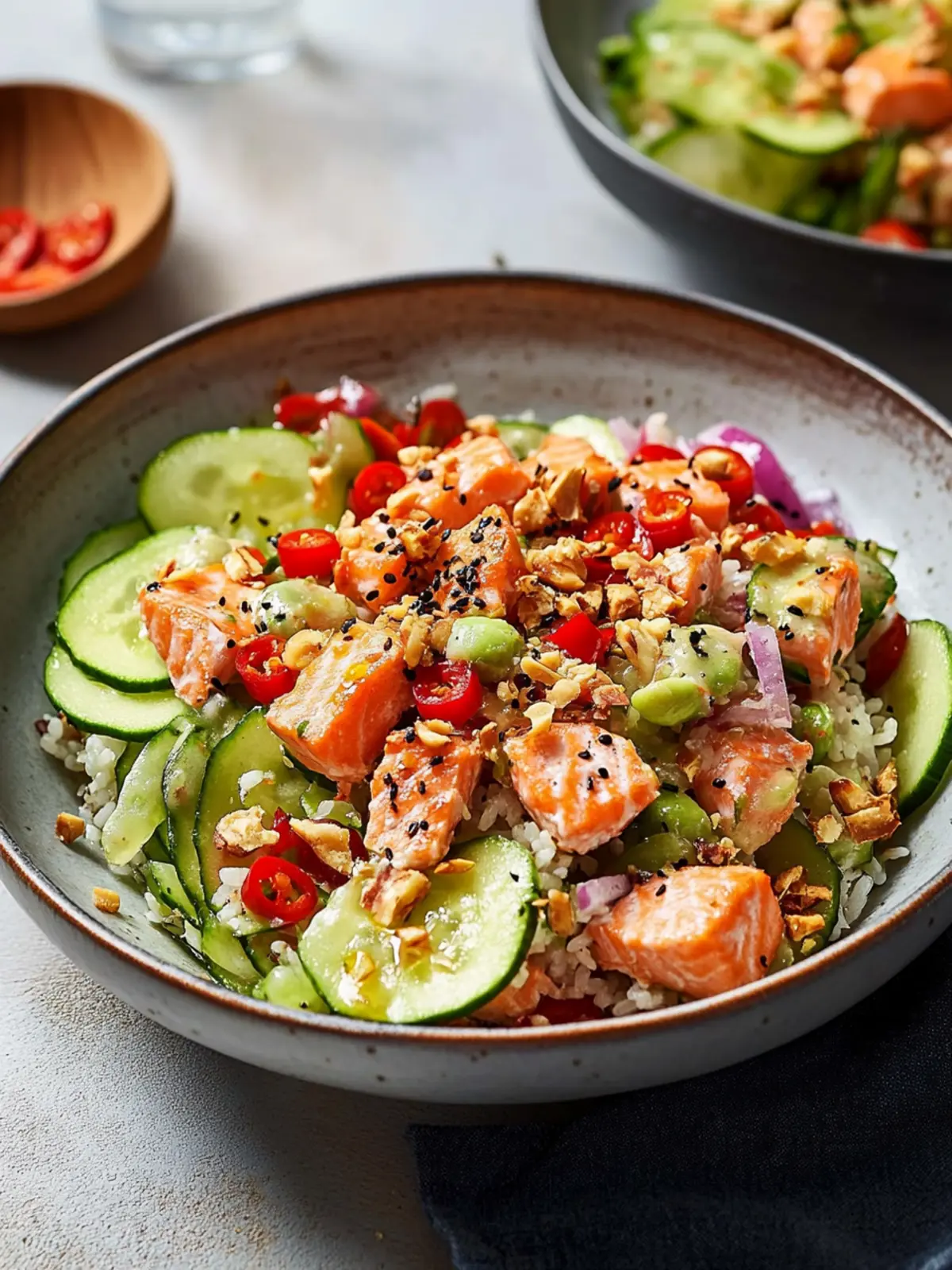 Crispy Rice Salmon Salad: A Crunchy Twist on Fresh Flavors 2 Crispy Rice Salmon Salad