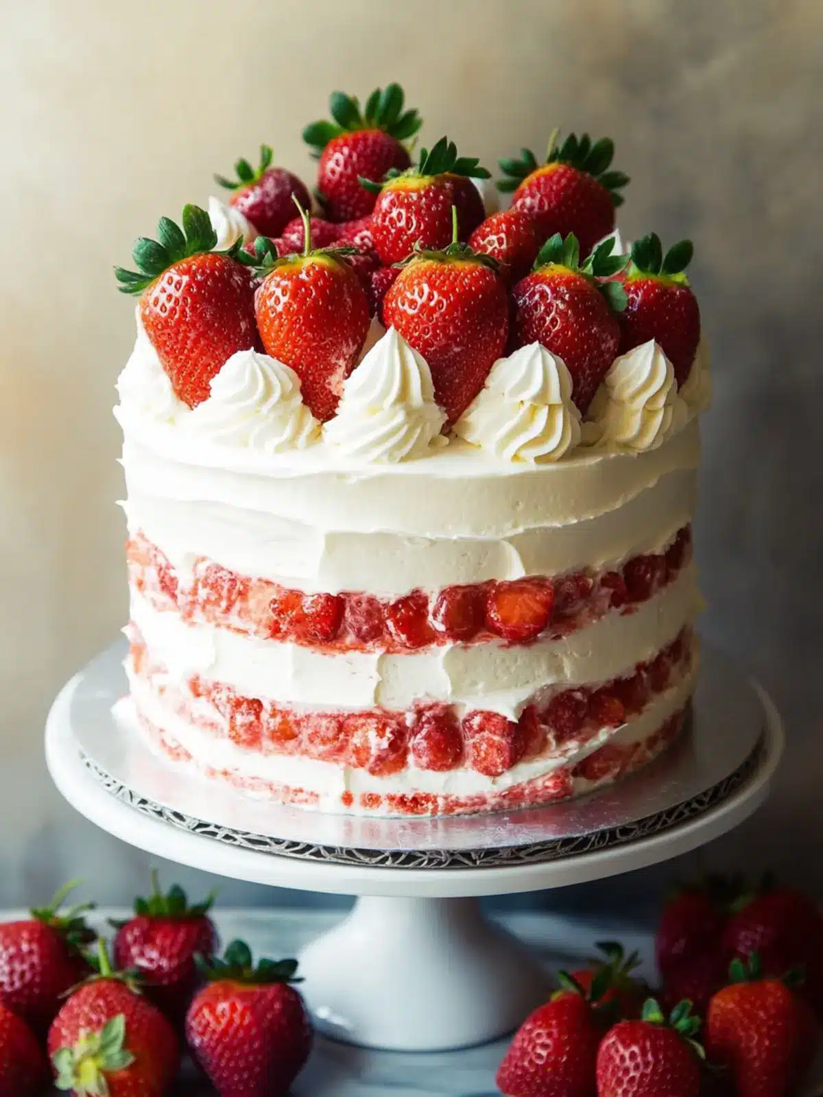 Made from Scratch Strawberries & Cream Cake for Spring Bliss 4 Made from Scratch Strawberries & Cream Cake