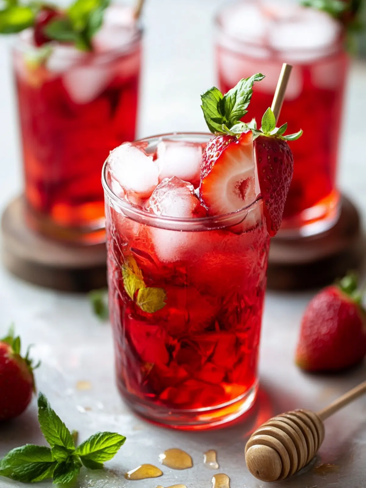 Refreshing Strawberry Honey Hibiscus Iced Tea You'll Love 4 Strawberry Honey Hibiscus Iced Tea