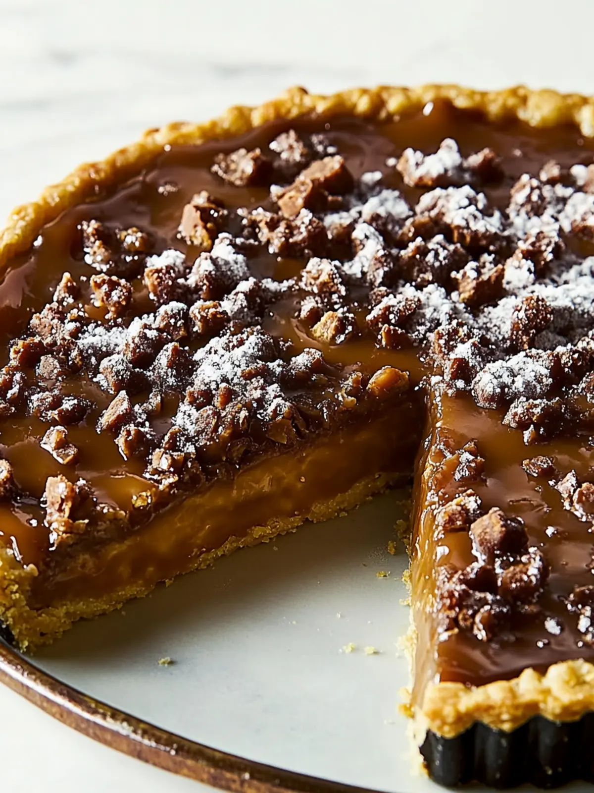 Irresistible Caramel Crunch Tart: No-Bake Chocolate Bliss 4 Caramel Crunch Tart