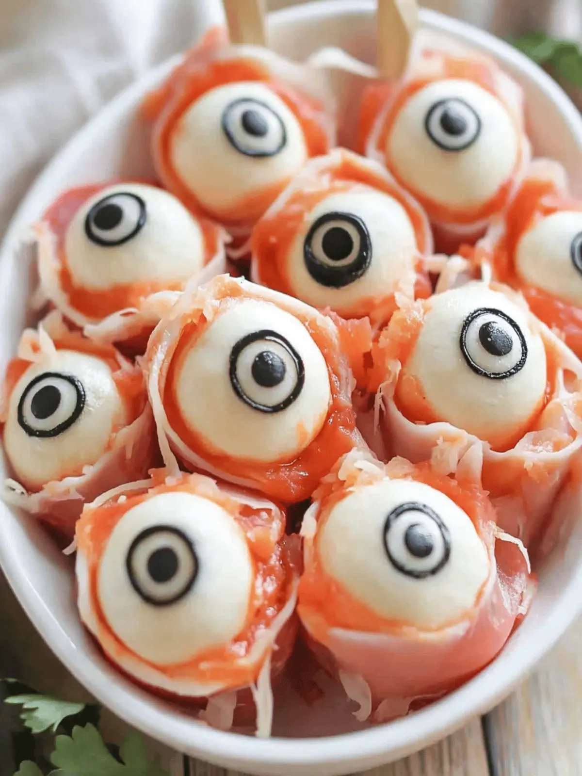 Spook Up Your Party with Halloween Mozza Eyes Appetizer 4 Halloween Mozza Eyes Appetizer