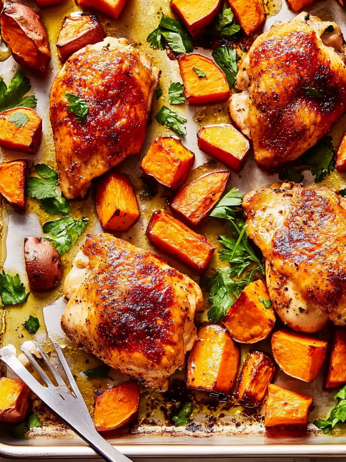 Savory Sheet-Pan Miso Chicken & Sweet Potatoes in 30 Minutes 2 Sheet-Pan Miso Chicken & Sweet Potatoes