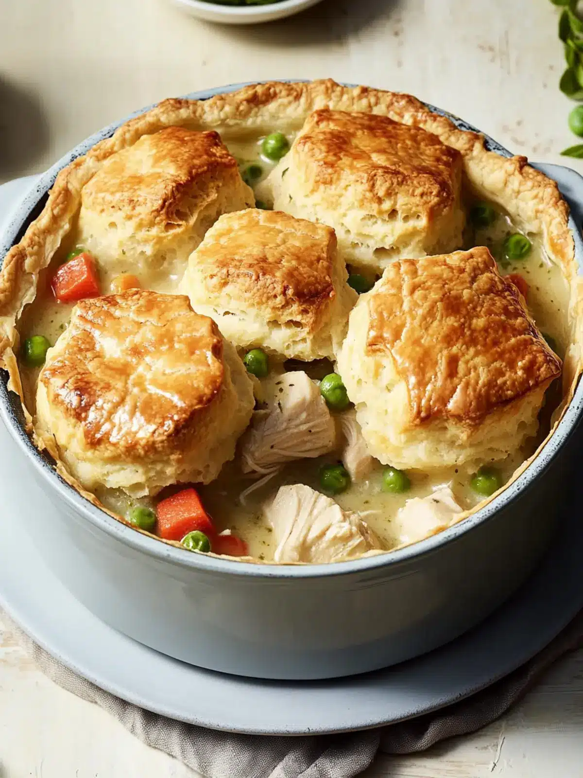 Savory Chicken Pot Pie With Biscuit Crust to Warm Your Soul 3 Savory Chicken Pot Pie With Biscuit Crust to Satisfy Cravings