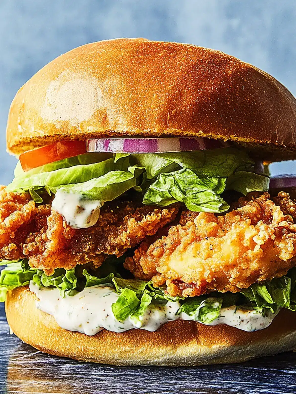 Fried Chicken Caesar Sandwich: Gourmet Comfort at Home 2 Fried Chicken Caesar Sandwich