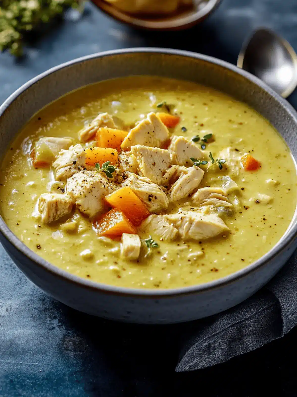 Creamy Indian-Spiced Mulligatawny Soup with Chicken and Apple Delight 2 Creamy Indian-Spiced Mulligatawny Soup with Chicken and Apple