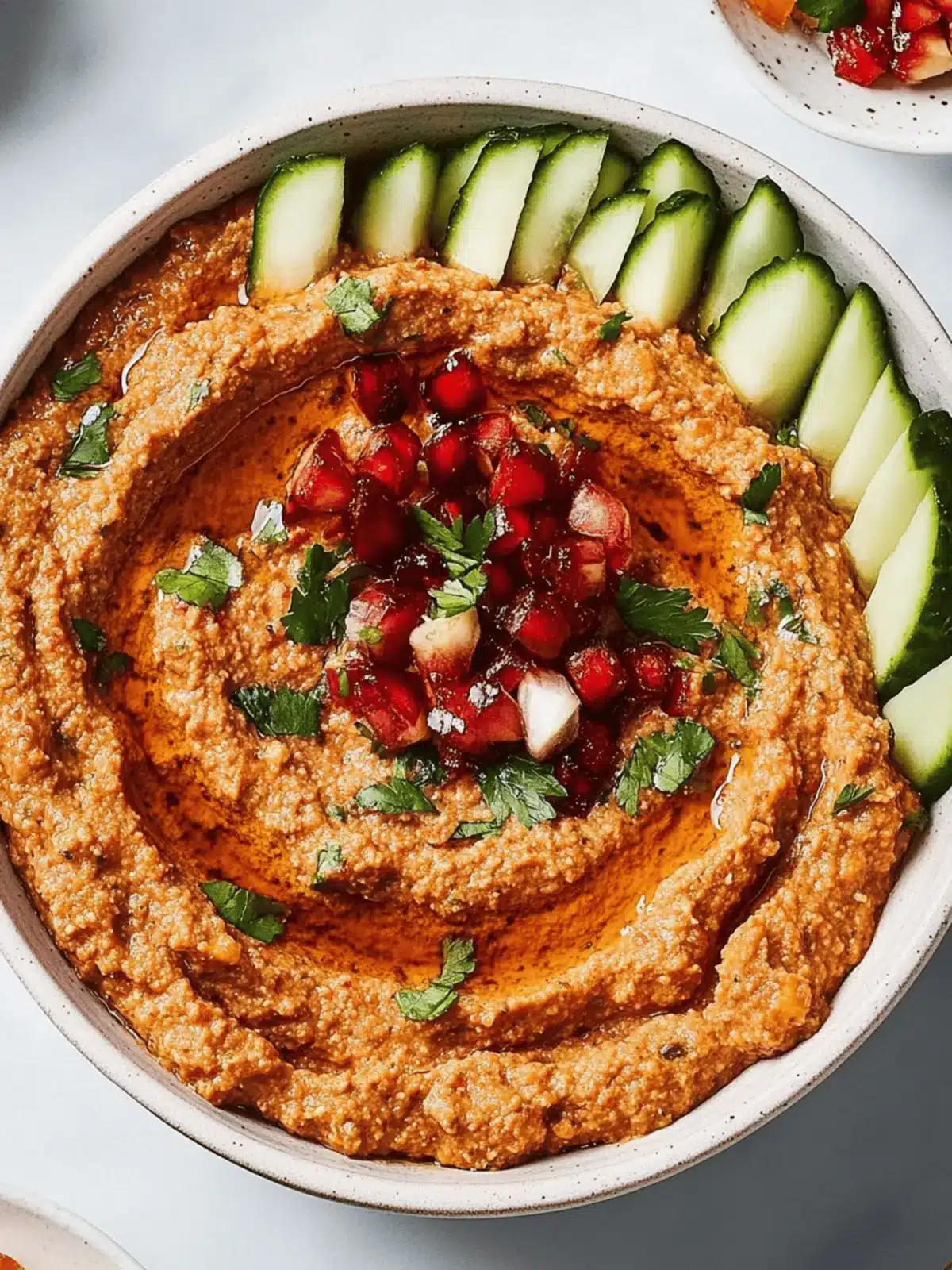 Delicious Muhammara Dip With Crudités: Fresh Flavor Awaits 2 Muhammara Dip With Crudités