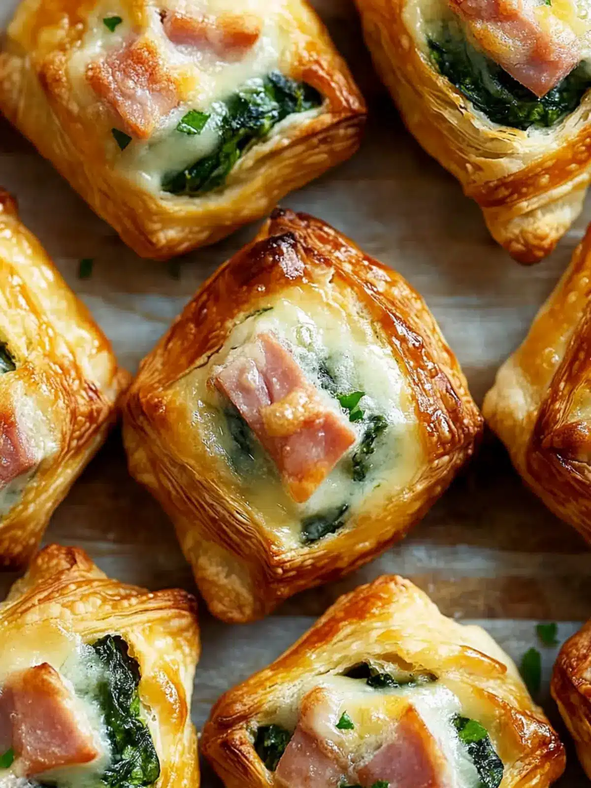 Delicious Ham & Cheese Spinach Puffs for Effortless Snacking 2 Ham & Cheese Spinach Puffs
