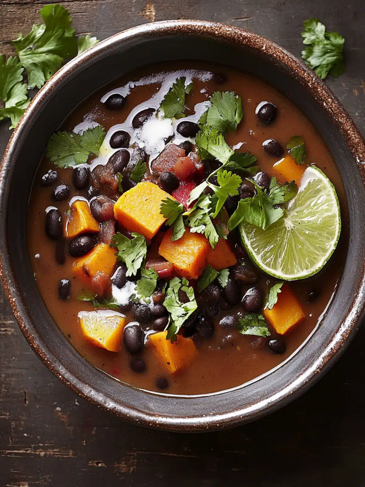 Hearty Smoky Black Bean Soup with Sweet Potatoes & Lime Magic 3 Hearty Smoky Black Bean Soup with Sweet Potatoes and Lime