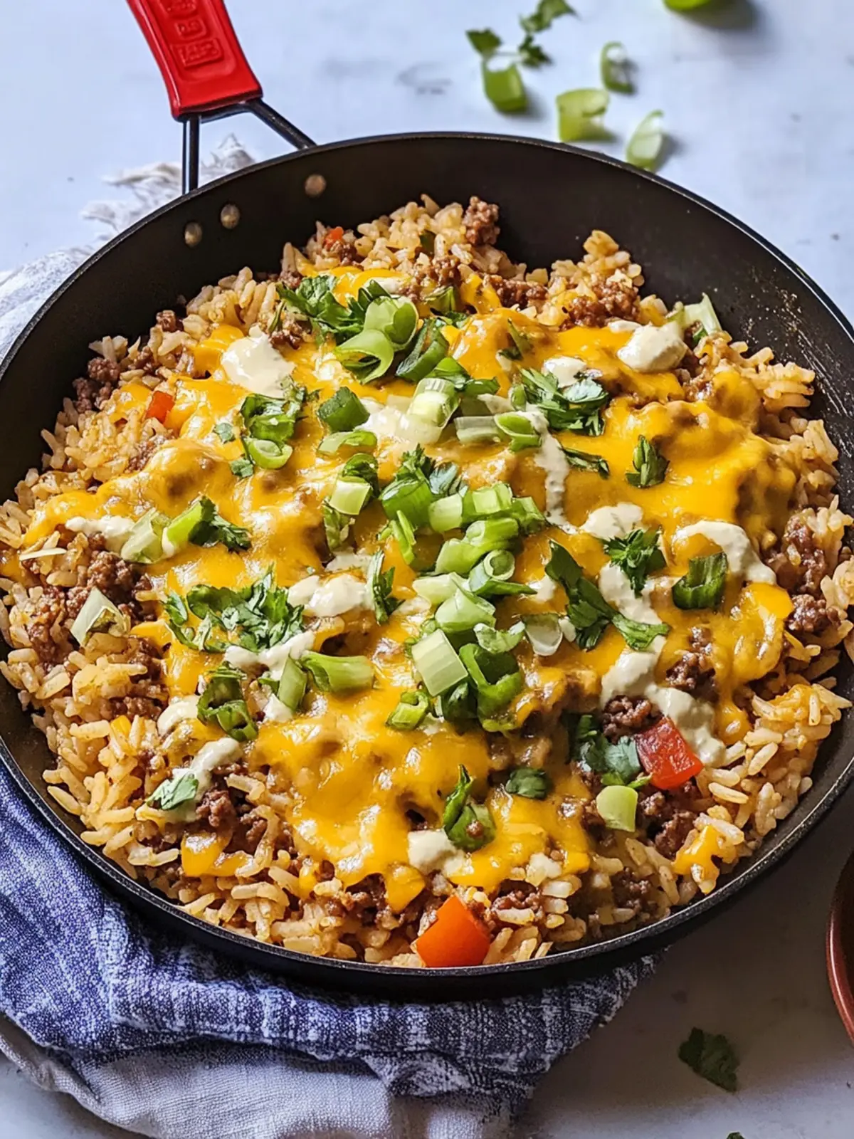 Savory One-Pan Cheeseburger Rice for Effortless Comfort Cooking 2 One-Pan Cheeseburger Rice