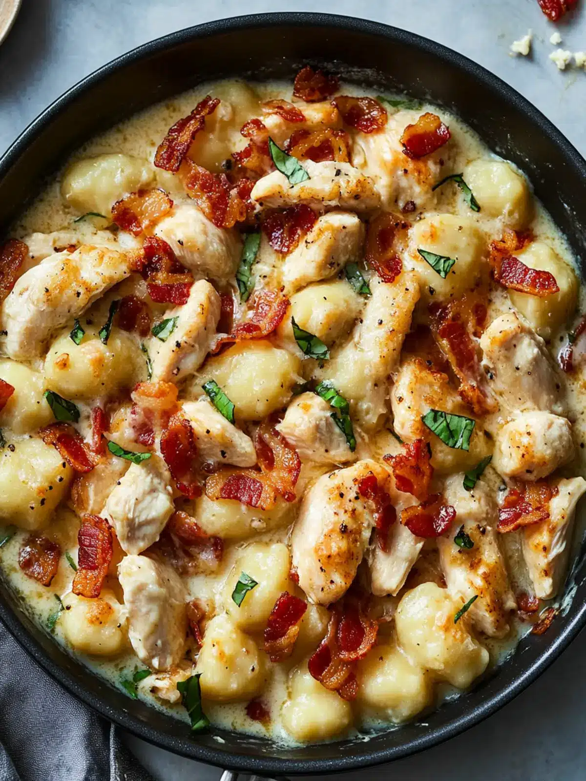 One-Pan Chicken Bacon Gnocchi: Quick Comfort for Any Night 3 One-Pan Chicken Bacon Gnocchi