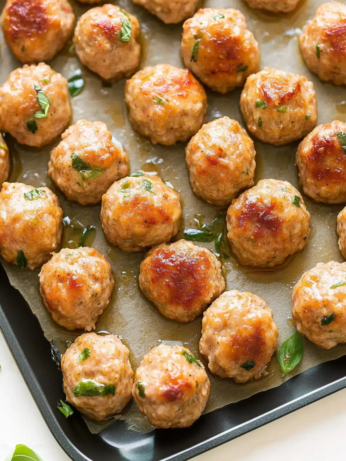 Savory Baked Turkey Meatballs for Healthy Happy Meals 3 Baked Turkey Meatballs