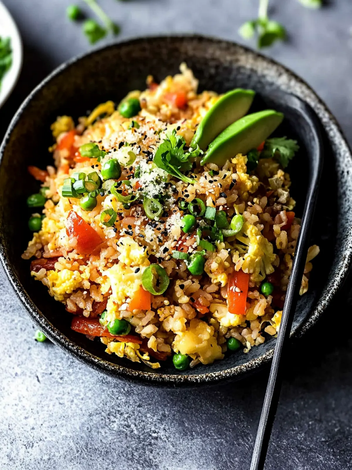 Delicious Cauliflower Fried Rice with a Kimchi Kick 4 Cauliflower Fried Rice