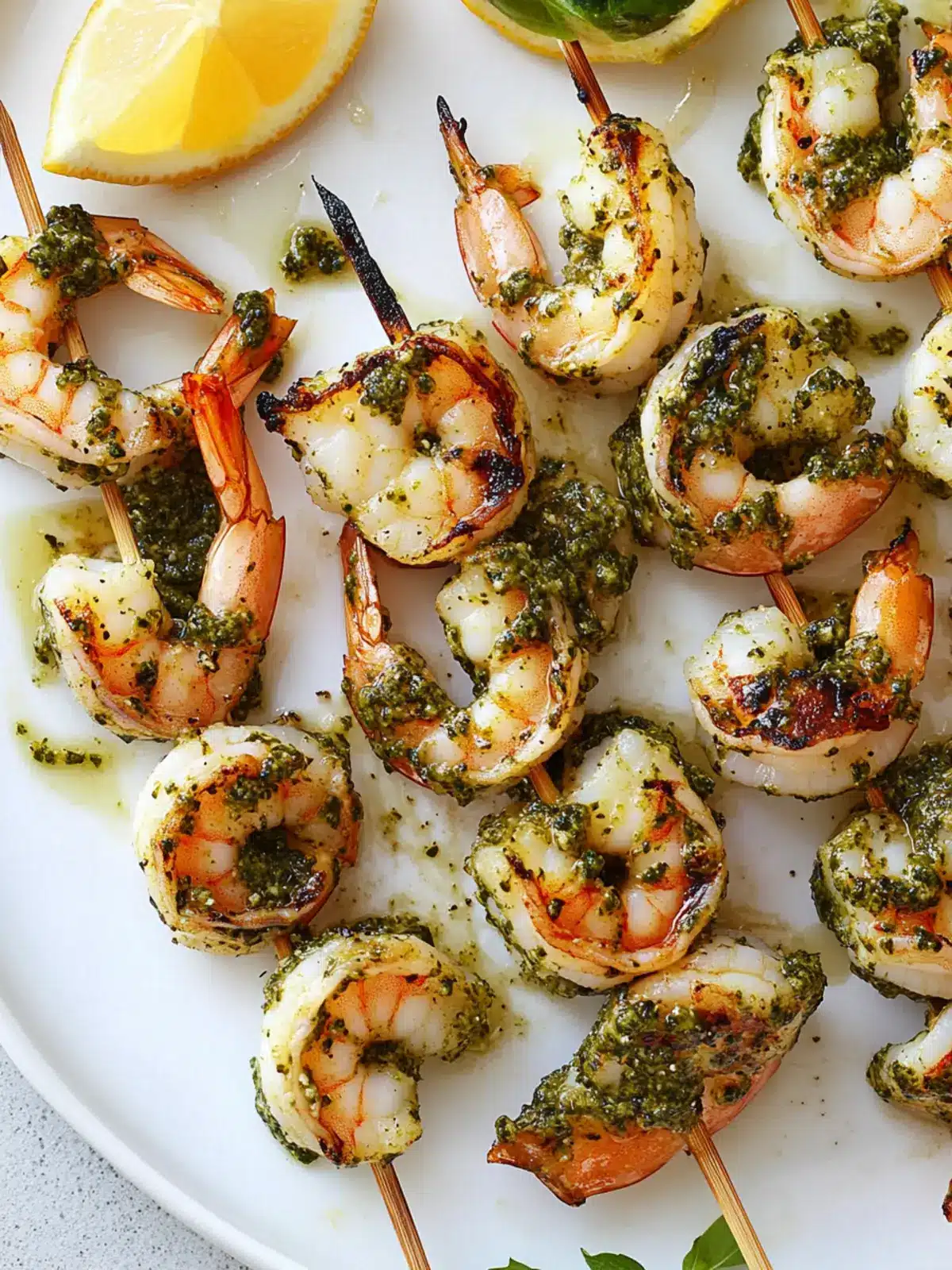 Grill Up Flavorful Pesto Shrimp Skewers in Just 25 Minutes 4 Pesto Shrimp Skewers