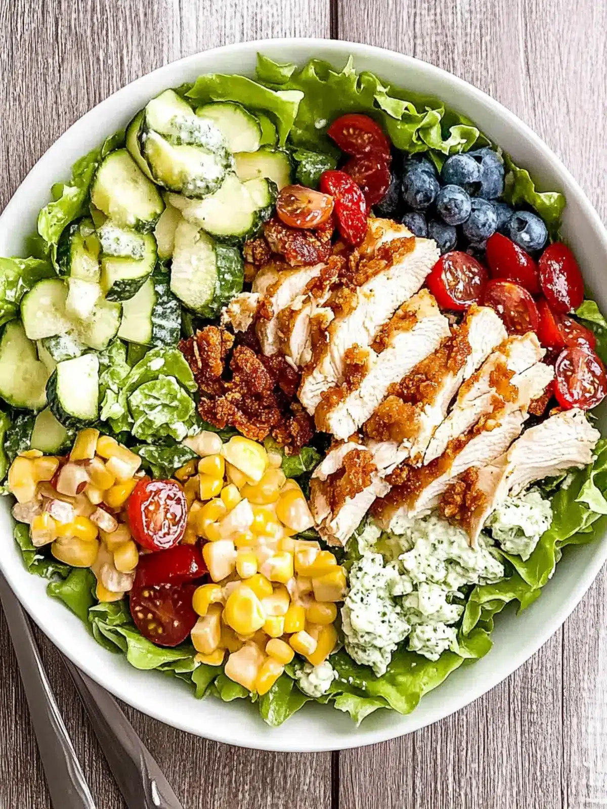 Fried Chicken Cobb Salad: A High-Protein Flavor Explosion 3 Fried Chicken Cobb Salad