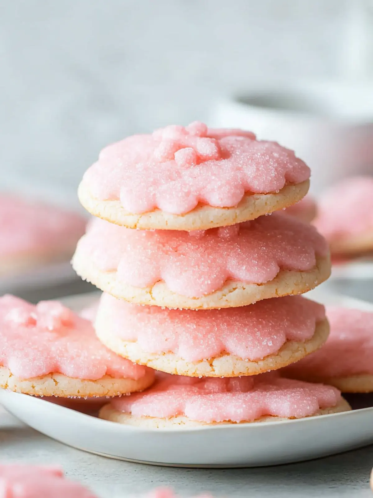 Pink Sugar Cookies: Soft, Delicious, and So Easy to Make 4 Pink Sugar Cookies