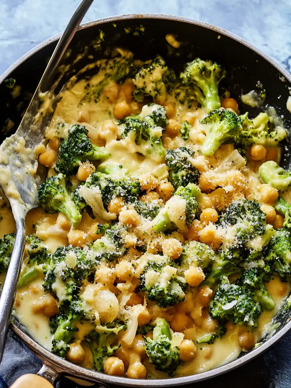 Creamy Chickpea Broccoli Alfredo Skillet for Cozy Nights 2 Chickpea Broccoli Alfredo Skillet