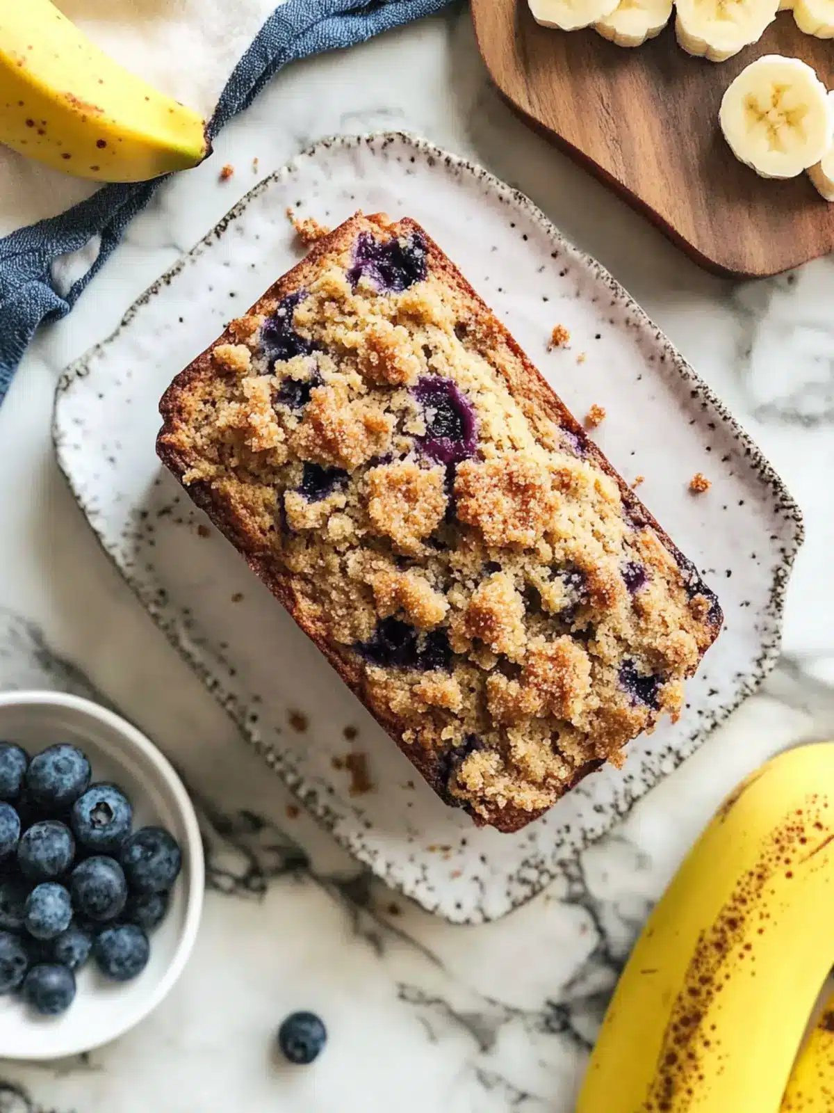 Irresistible Banana Blueberry Bread with Cinnamon Streusel Topping 2 Banana Blueberry Bread with Cinnamon Streusel Topping