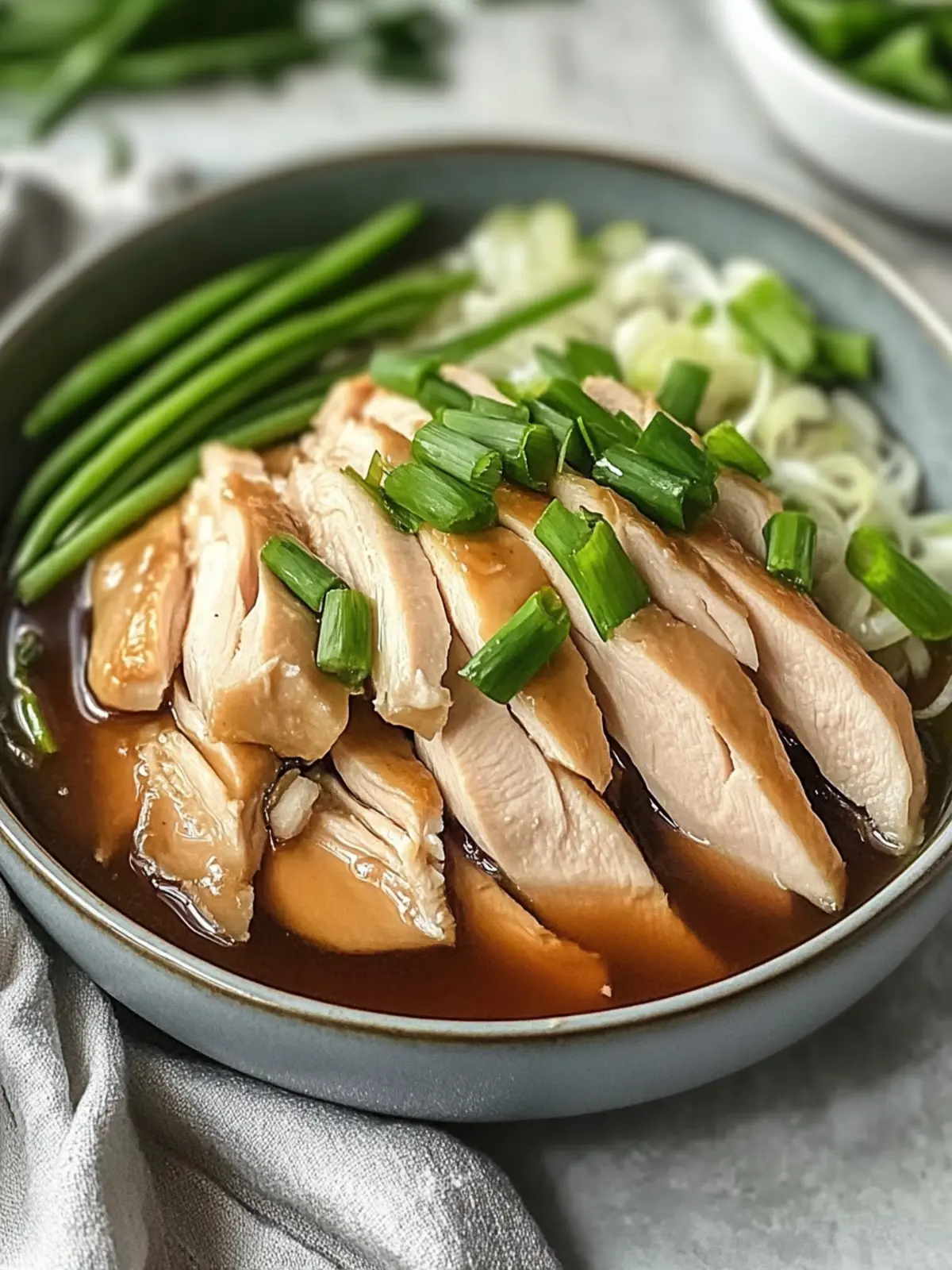 Savory Poached Chinese Chicken with Ginger Scallion Sauce Delight 2 Savory Poached Chinese Chicken with Ginger Scallion Sauce