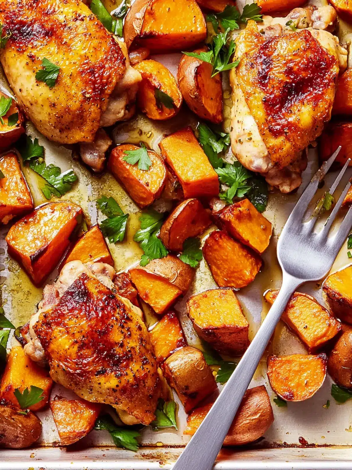 Savory Sheet-Pan Miso Chicken & Sweet Potatoes in 30 Minutes 3 Sheet-Pan Miso Chicken & Sweet Potatoes