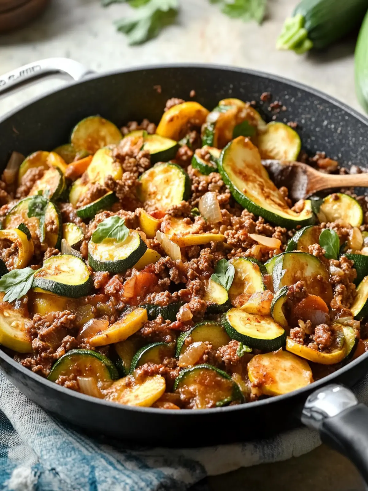 Zucchini and Ground Beef Skillet for a Comforting Dinner Delight 3 Zucchini and Ground Beef Skillet