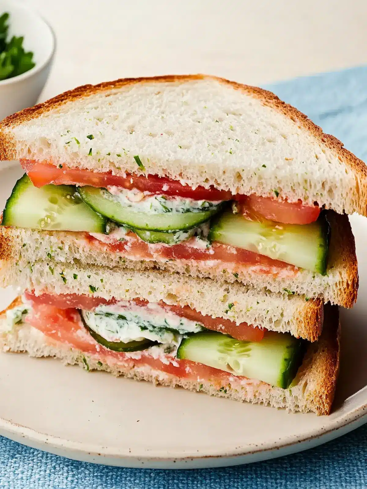 Crispy Cucumber & Tomato Sandwich for Toasty Summer Vibes 2 Cucumber & Tomato Sandwich
