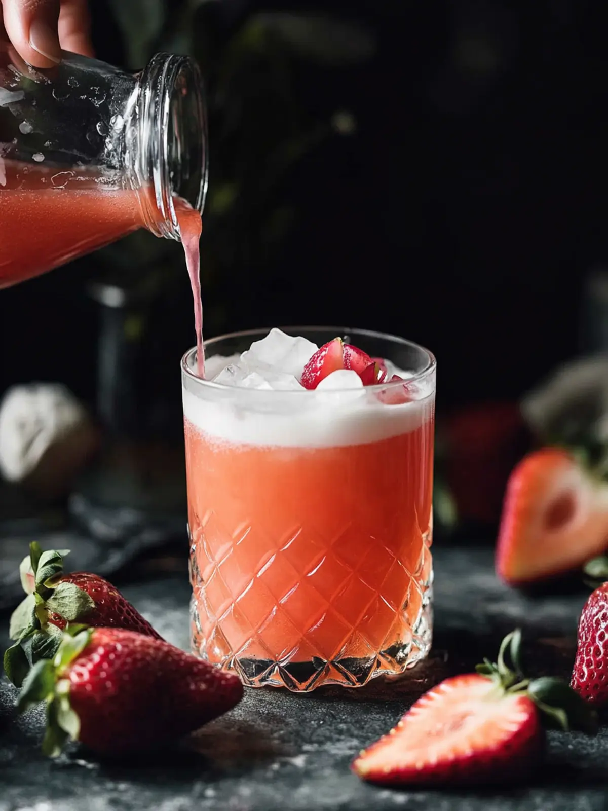 Strawberry Rhubarb Whiskey Sour Your Summer Sip Sensation 3 Strawberry Rhubarb Whiskey Sour