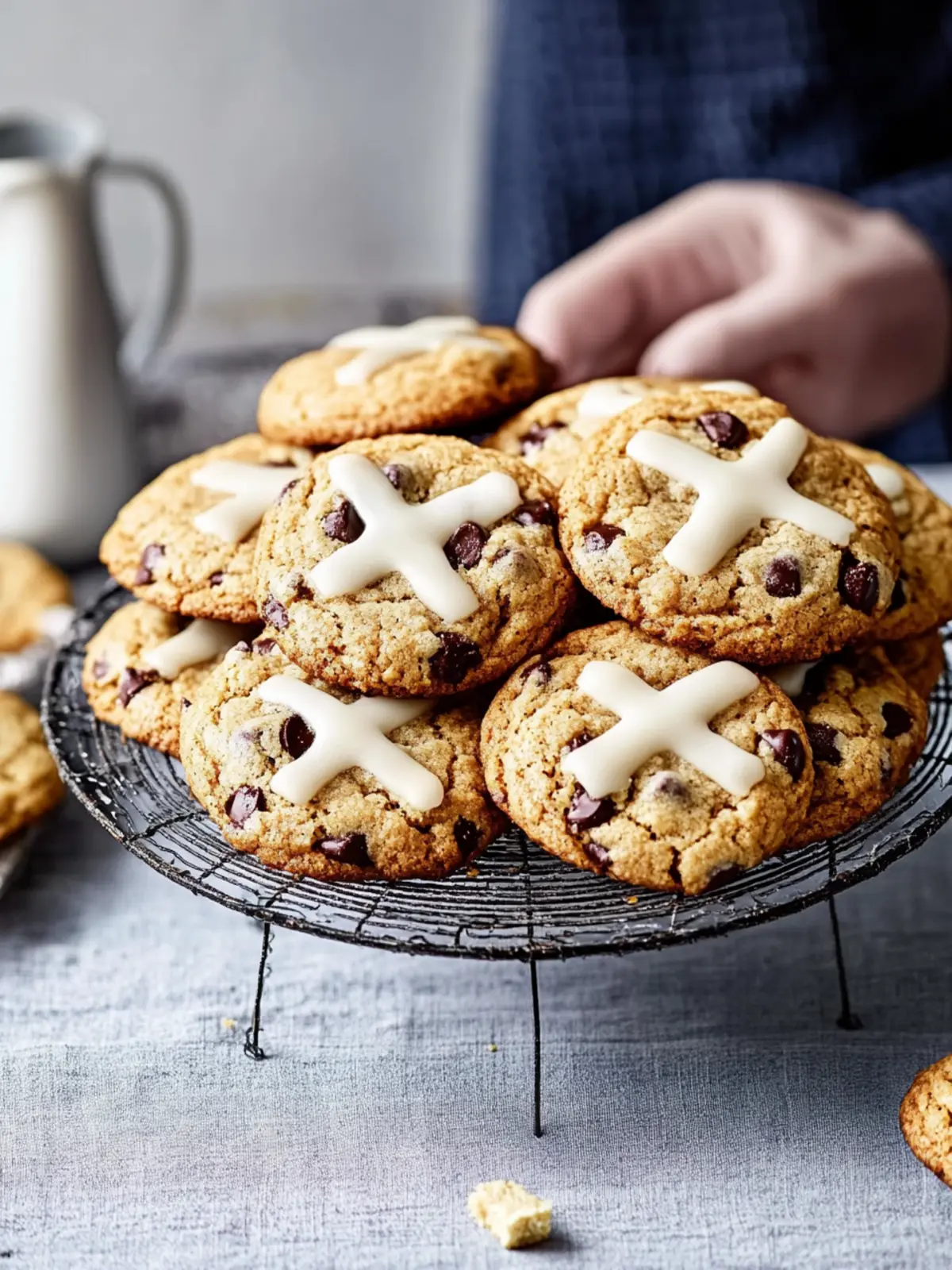 Choc Chip Hot Cross Cookies: A Sweet Easter Treat Delight 2 Choc Chip Hot Cross Cookies