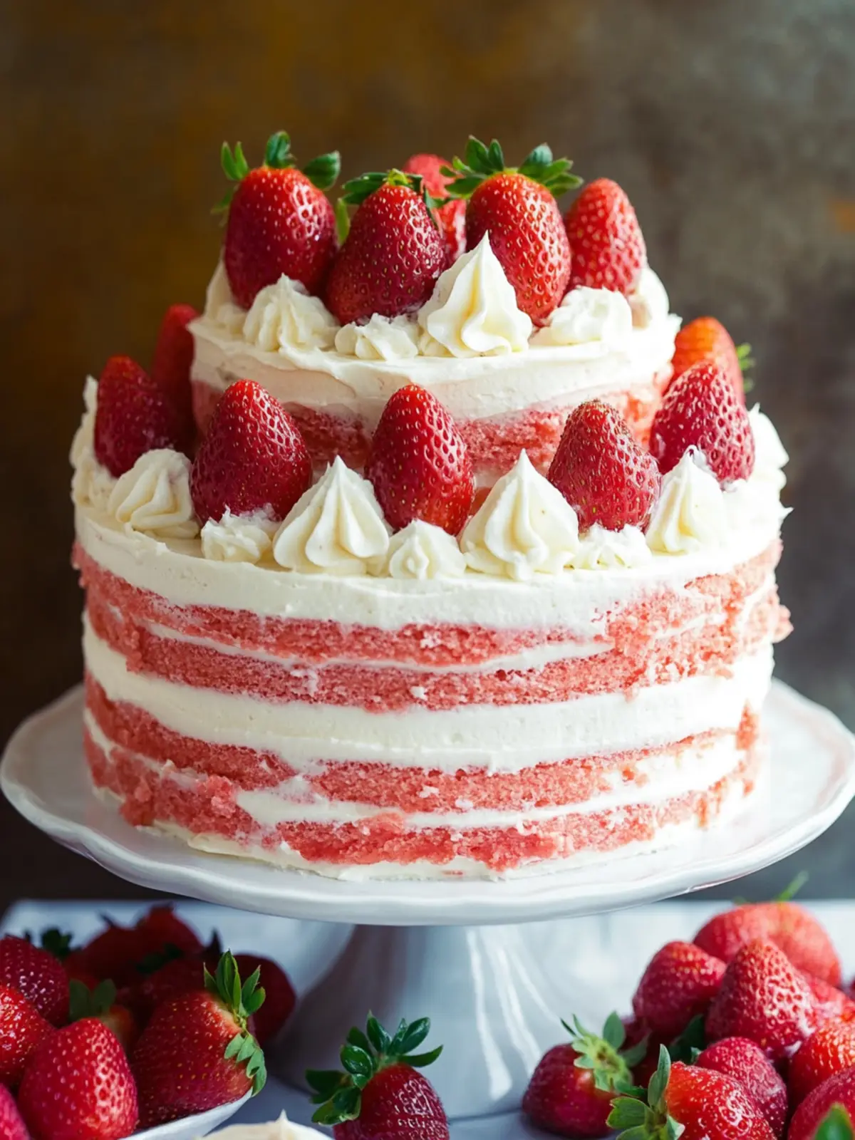 Made from Scratch Strawberries & Cream Cake for Spring Bliss 2 Made from Scratch Strawberries & Cream Cake